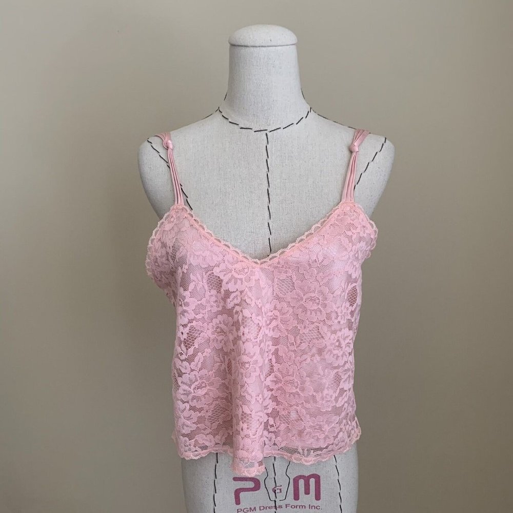 NWT Vintage Victoria’s Secret Gold Label Pink Lace CAMISOLE Lingerie 80s 90s S